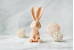 Silicone mold - Beautiful Bunny with long ears and a bow - for making soaps, candles and figurines