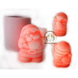 Forma silikonowa - Miły Święty Mikołaj 3D - do wyrobu mydła, świec i odlewów 