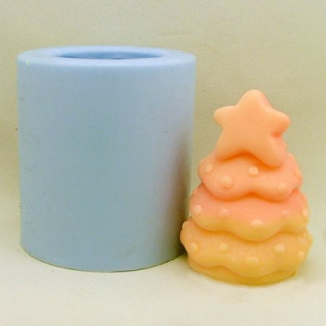 Forma silikonowa - Choineczka 3D mała - do wyrobu mydła, świec i odlewów 