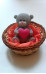 Silicone mold - Teddy bear with heart 3D - for making soaps, candles and figurines