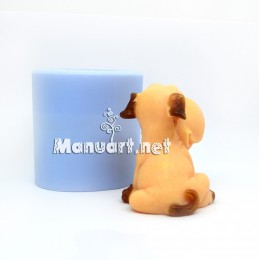 Forma silikonowa - Szczeniak siedzi 3D - do wyrobu mydÅ‚a, Å›wiec i odlewÃ³w 