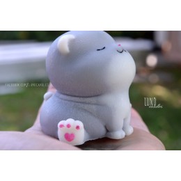 Forma silikonowa - Ładny kot 3D - do wyrobu mydła, świec i odlewów 