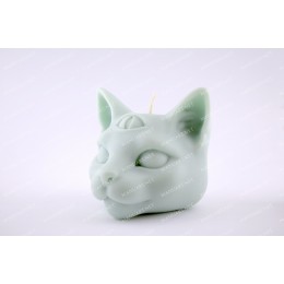 Forma silikonowa - Mistyczny kot - głowa 3D - do wyrobu mydła, świec i odlewów 