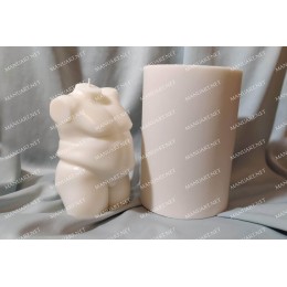 Forma silikonowa - Tors puszystego mężczyzny 3D - do wyrobu mydła, świec i odlewów 