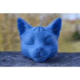 Forma silikonowa - ''Budda'' głowa kota 3D - do wyrobu mydła, świec i odlewów 