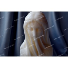Forma silikonowa - BÅ‚ogosÅ‚awiona Maryja Dziewica w welonie 3D - do wyrobu mydÅ‚a, Å›wiec i odlewÃ³w 