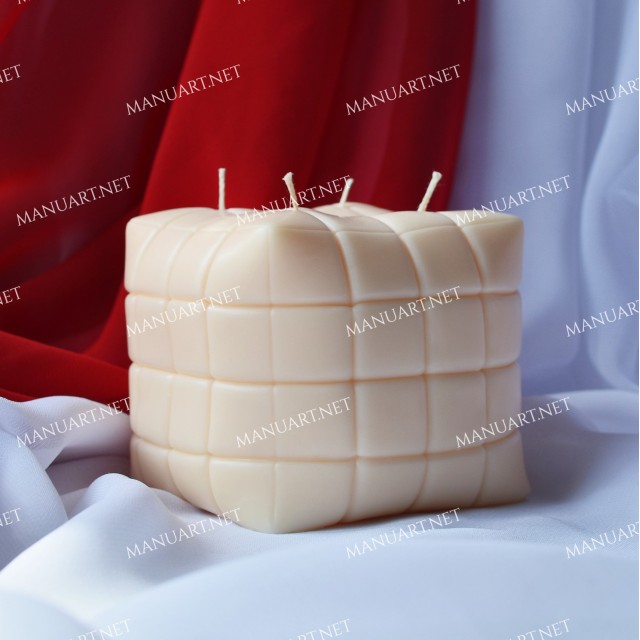 Forma silikonowa - Duża PUFA kostka 3D - do wyrobu mydła, świec i odlewów 
