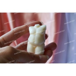 Forma silikonowa - Mini tors puszystego mÄ™Å¼czyzny 3D - do wyrobu mydÅ‚a, Å›wiec i odlewÃ³w 