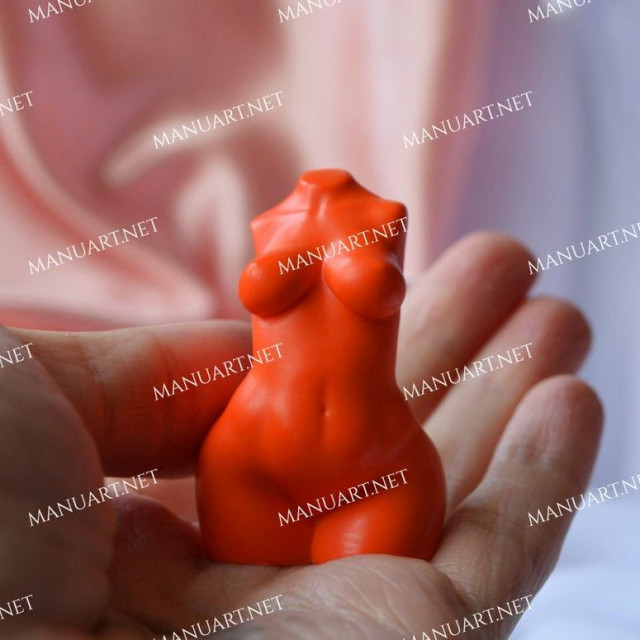 Forma silikonowa - MINI zaokrąglony Tors kobiety 3D - do wyrobu mydła, świec i odlewów
