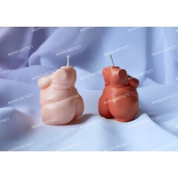 Forma silikonowa - Mini Tors puszystej kobiety 3D - do wyrobu mydła, świec i odlewów 
