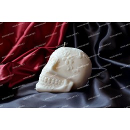 Forma silikonowa - Åšrednia meksykaÅ„ska czaszka 3D - do wyrobu mydÅ‚a, Å›wiec i odlewÃ³w 
