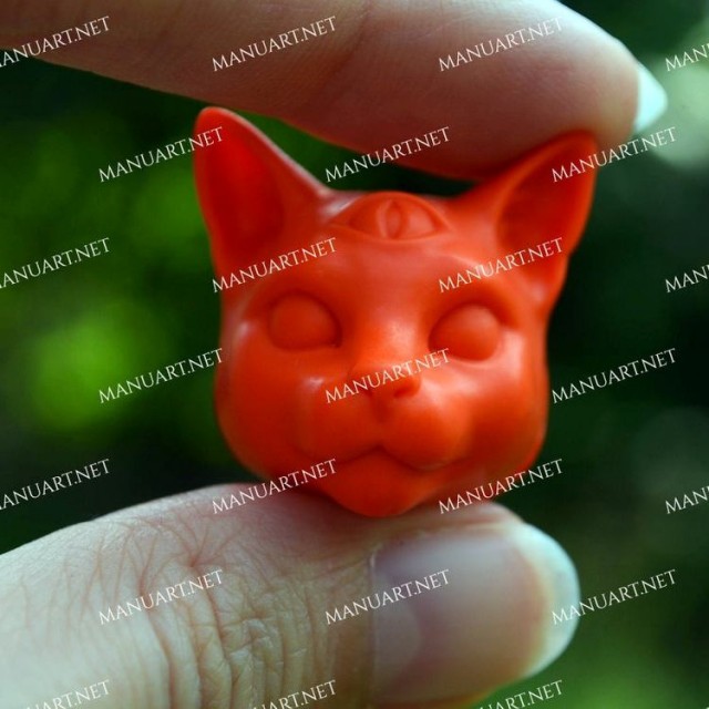 Forma silikonowa - MINI gÅ‚owa kota mistyczna 3D - do wyrobu mydÅ‚a, Å›wiec i odlewÃ³w 