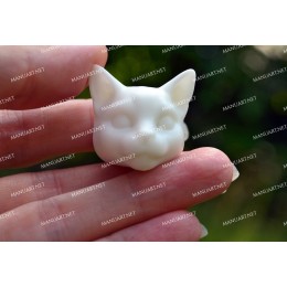 Forma silikonowa - MINI głowa kota 3D - do wyrobu mydła, świec i odlewów 