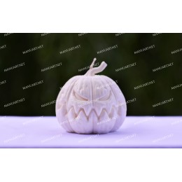 Forma silikonowa - Wielka, zÅ‚a dynia na Halloween - do wyrobu mydÅ‚a, Å›wiec i odlewÃ³w 