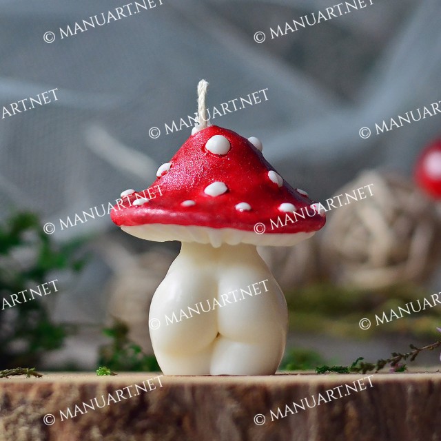 Forma silikonowa - Mała bogini grzybów - do wyrobu mydła, świec i odlewów 