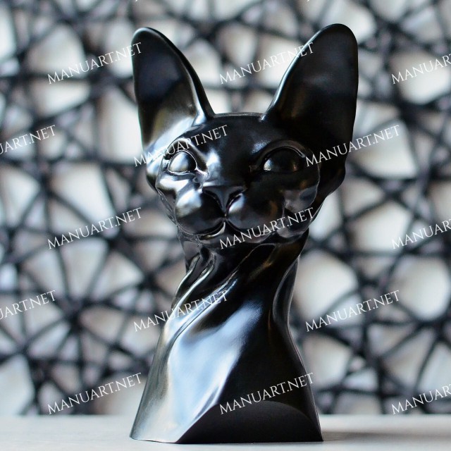 Forma silikonowa - Popiersie kota sfinksa 3D - do wyrobu mydła, świec i odlewów 