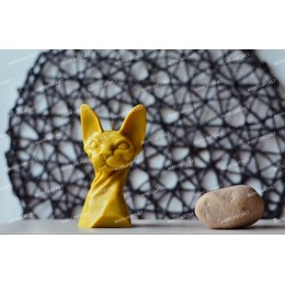 Forma silikonowa - Popiersie kota sfinksa 3D - do wyrobu mydła, świec i odlewów 