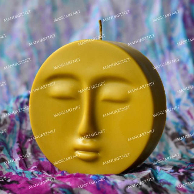 Forma silikonowa - Księżyc twarz 2D - do wyrobu mydła, świec i odlewów 