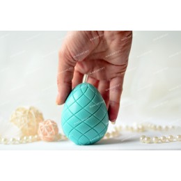 Forma silikonowa - Jajko ze wzorem, pisanka - do wyrobu mydła, świec i odlewów 
