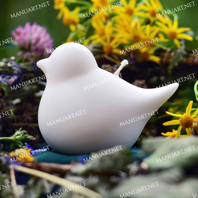 Forma silikonowa - Ładny ptak 3D - do wyrobu mydła, świec i odlewów 