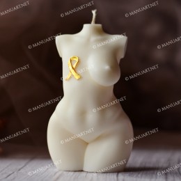 Świadomość raka piersi tors kobiety plus size 3D