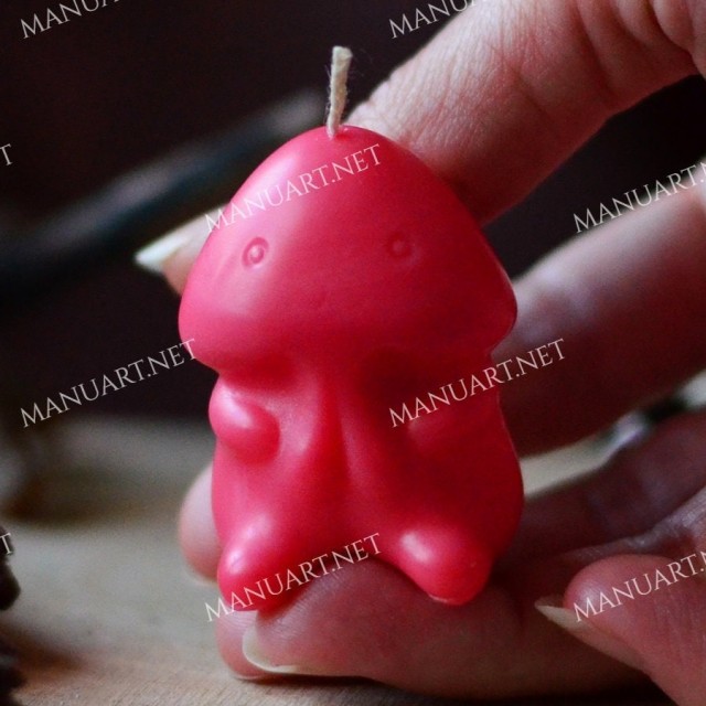 Forma silikonowa - Mały uśmiechnięty kreskówkowy penis 50mm - do wyrobu mydła, świec i odlewów 