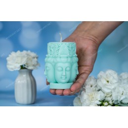 Forma silikonowa - Budda o czterech twarzach - do wyrobu mydła, świec i odlewów 