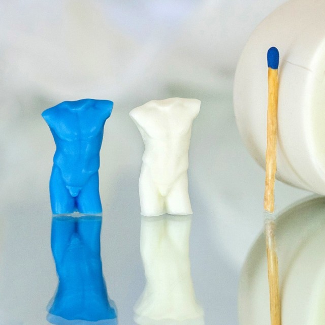 Forma silikonowa - SUPER MINI tors męski - do wyrobu mydła, świec i odlewów 