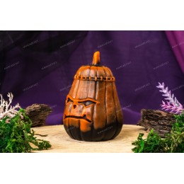 Forma silikonowa - DuÅ¼a Dynia Halloween # 2 - do wyrobu mydÅ‚a, Å›wiec i odlewÃ³w 