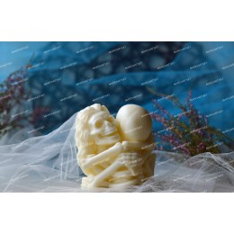 Forma silikonowa - Przytulanie szkielet贸w - do wyrobu myd艂a, 艣wiec i odlew贸w 