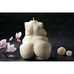 Forma silikonowa - Tors puszystej kobiety 3D duży - do wyrobu mydła, świec i odlewów 