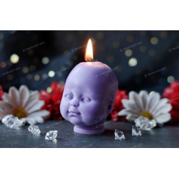 Forma silikonowa - Głowa lalki "chłopiec" - do wyrobu mydła, świec i odlewów 