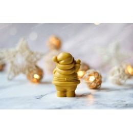 Forma silikonowa - Mały słodki Święty Mikołaj - do wyrobu mydła, świec i odlewów 