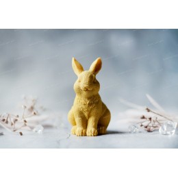 Forma silikonowa - Piękny króliczek (siedzi) - do wyrobu mydła, świec i odlewów 