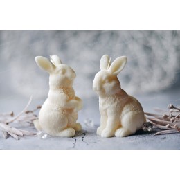 Forma silikonowa - Piękny króliczek (stojący) - do wyrobu mydła, świec i odlewów 