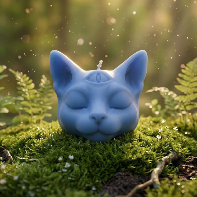 Mistyczna Głowa Kota – foremka silikonowa do świec, mydła, żywicy i czekolady