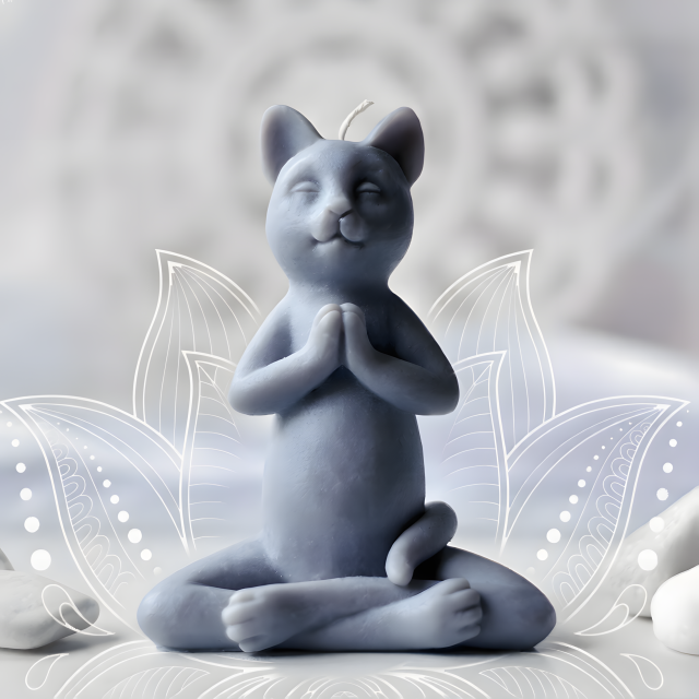 Medytujący Kot – forma do świec figuralnych, figurek dekoracyjnych