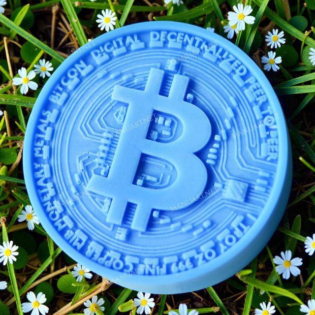 Bitcoin 2D Forma Silikonowa – do Świec, Żywicy, Betonu, Gipsu, Mydła, Okrągła, Krypto, BTC, Moneta, Pieniądze, ETH BTC