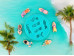 Happy Swimmers - small silicone mold for resin earrings, jewelry making, epoxy resin crafts, candle and soap decorations