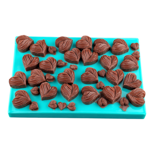 Mini Hearts Mold - Silicone Chocolate Lollipop Mold for Candy Making, DIY Wax Melts, Baking, Chocolate Bars, Desserts, Sweets