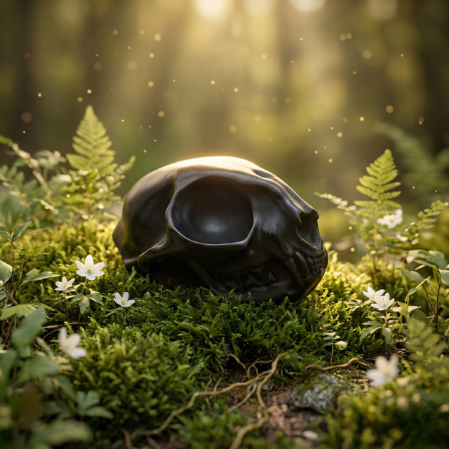 Mini Kocia Czaszka – forma silikonowa do świec, mydła, żywicy, gipsu i wosków zapachowych