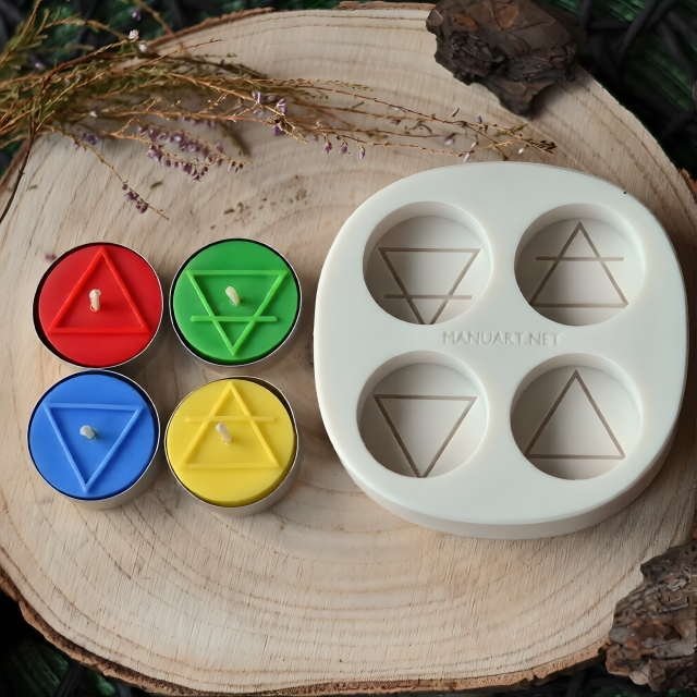 Symbole Żywiołów forma silikonowa do świec podgrzewaczy, wosków, mydła i żywicy