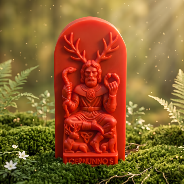 Cernunnos Altar Mold for Candle Making, Soap, Resin, Plaster, Pagan Ritual Decor Silicone Mould