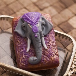 Forma silikonowa - Słoń indyjski - do wyrobu mydła, świec i odlewów 