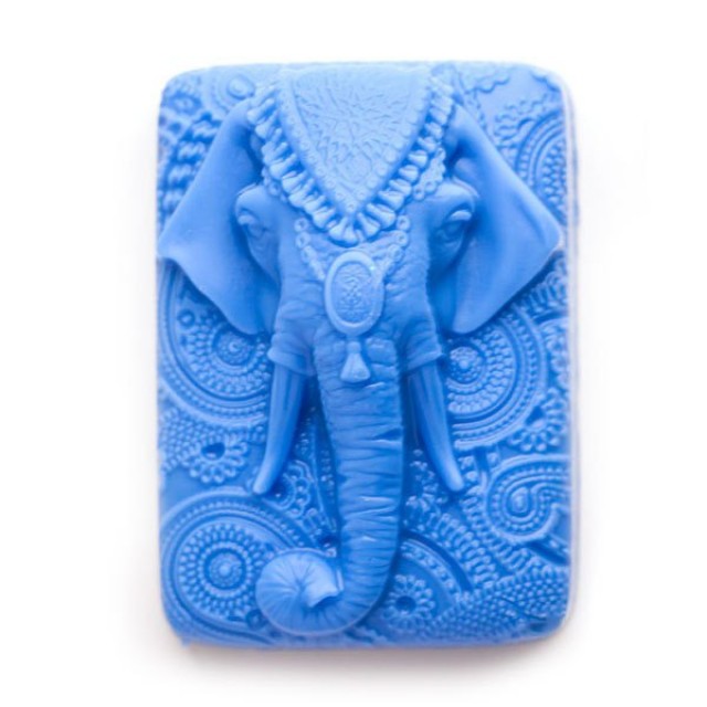 Forma silikonowa - Słoń indyjski - do wyrobu mydła, świec i odlewów 